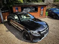 Usado Mercedes C200 AMG line 184 HP (135 kW) 2017 Preto Coupé