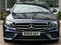 Used Mercedes E220 AMG line 194 HP (142 kW) 2019 Blue Sedan