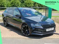 Used Skoda Superb SportlinePlus 196 HP (144 kW) 2022 Black magic pearl effect Estate