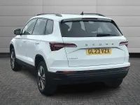 Used Skoda Karoq SE Drive 110 HP (80 kW) 2023 Moon white metallic SUV
