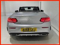Used Mercedes C250 AMG line 204 HP (150 kW) 2018 Silver Cabriolet
