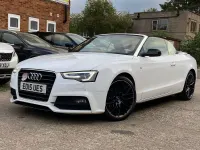 Used Audi A5 Cabriolet S-Line 177 HP (130 kW) 2015 White Cabriolet