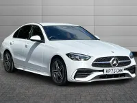 Used Mercedes C200 AMG line 221 HP (162 kW) 2025 Opalite white bright Sedan