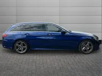 Used Mercedes C300 AMG line 242 HP (177 kW) 2019 Blue Estate