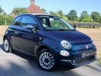 Used Fiat 500 Lounge 69 HP (50 kW) 2015 Blue Cabriolet