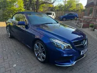 Used Mercedes E220 AMG line 177 HP (130 kW) 2016 Blue Cabriolet