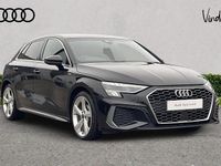 Used Audi A3 S-Line 147 HP (108 kW) 2022 Black Hatchback