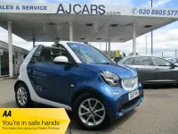Used Smart ForTwo Cabrio Passion 71 HP (52 kW) 2017 Blue Cabriolet