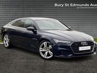 Used Audi A7 S-Line 200 HP (147 kW) 2020 Blue Sedan