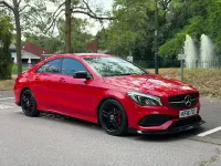 Used Mercedes CLA180 AMG line 122 HP (89 kW) 2016 Red Coupe