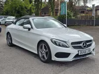 Used Mercedes C200 AMG line 184 HP (135 kW) 2016 White Cabriolet