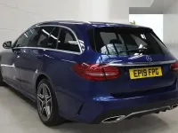 Used Mercedes C200 AMG line 198 HP (145 kW) 2019 Blue Estate