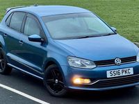 Used VW Polo Match 90 HP (66 kW) 2016 Blue Hatchback