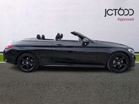 Used Mercedes C200 AMG line 180 HP (132 kW) 2018 Black Cabriolet