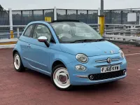 Used Fiat 500 69 HP (50 kW) 2018 Blue Cabriolet
