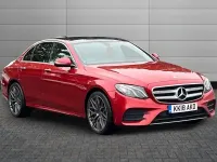 Used Mercedes E220 AMG Line Premium 194 HP (142 kW) 2018 Hyacinth red Sedan