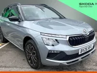 Used Skoda Kamiq Design Edition 85 HP (62 kW) 2026 Smokey silver metallic black magic pearl effect SUV