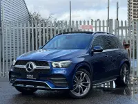 Begagnad Mercedes GLE400 AMG line 2019 Blå Kombi