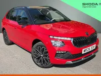 New Skoda Kamiq Design Edition 70 HP (51 kW) 2026 Velvet red metallic black magic pearl effect SUV