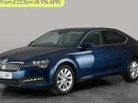 Used Skoda Superb SE Technology 150 HP (110 kW) 2022 Blue Hatchback