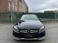 Used Mercedes C220 AMG line 170 HP (125 kW) 2017 Blue Sedan