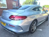 Used Mercedes C220 AMG line 170 HP (125 kW) 2017 Silver Coupe