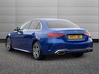 Used Mercedes C300e AMG line 313 HP (230 kW) 2022 Blue Sedan