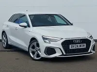 Used Audi A3 S-Line 110 HP (80 kW) 2024 White Hatchback