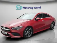 Used Mercedes CLA180 AMG line 136 HP (100 kW) 2021 Red Coupe