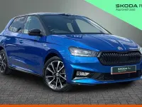 Used Skoda Fabia Monte Carlo 85 HP (62 kW) 2024 Race blue metallic black magic pearl effect Hatchback