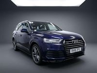 Begagnad Audi Q7 S-Line 272 HK (200 kW) 2018 Blå SUV