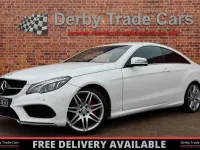 Begagnad Mercedes E220 AMG line 177 HK (130 kW) 2016 Vit Sportkupé