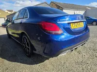 Used Mercedes C300 AMG line 245 HP (180 kW) 2020 Blue Sedan