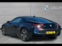 Used BMW i8 Comfort Edition 362 HP (266 kW) 2017 Sophisto grey / bmwi blue accent Coupe