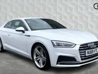 Used Audi A5 S-Line 147 HP (108 kW) 2019 Glacier white Coupe
