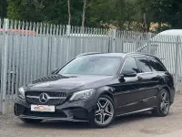 Used Mercedes C220 AMG line 194 HP (142 kW) 2019 Black Estate