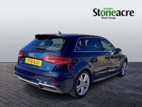 Used Audi A3 S-Line 150 HP (110 kW) 2018 Blue Sedan