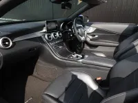 Used Mercedes C250 AMG line 201 HP (147 kW) 2017 Blue Cabriolet