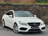 Begagnad Mercedes E350 AMG line 258 HK (189 kW) 2016 Vit Sportkupé