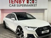 Used Audi A8 Black Edition 286 HP (210 kW) 2021 White Sedan