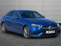 Used Mercedes C300 AMG line 308 HP (226 kW) 2022 Blue Sedan