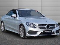 Used Mercedes C250 AMG line 204 HP (150 kW) 2018 Iridium silver Cabriolet