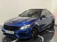 Used Mercedes C63 AMG Premium 476 HP (350 kW) 2015 Blue Sedan