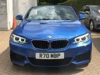 Used BMW 218 M Sport 136 HP (100 kW) 2016 Blue Cabriolet
