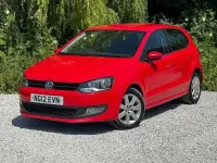 Begagnad VW Polo Match 75 HK (55 kW) 2012 Röd Halvkombi