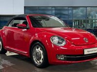 Used VW Beetle Design 105 HP (77 kW) 2014 Tornado red black hood Hatchback
