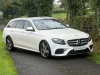Used Mercedes E220 AMG line 194 HP (142 kW) 2019 White Estate