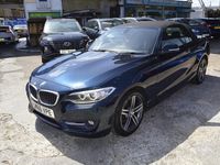 Used BMW 218 Sport Line 2016 Blue Cabriolet
