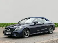 Used Mercedes C300 AMG line 245 HP (180 kW) 2019 Blue Cabriolet