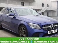 Used Mercedes C300 AMG line 245 HP (180 kW) 2019 Blue Estate